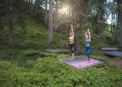 Yoga im Wald