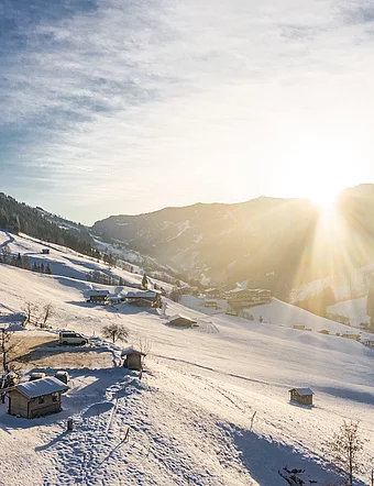 Ferien direkt an der Skipiste Hotel Vorderronach im Winter